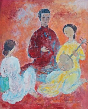 アジア人 Painting - VCD アジアのベトナム楽器の演奏